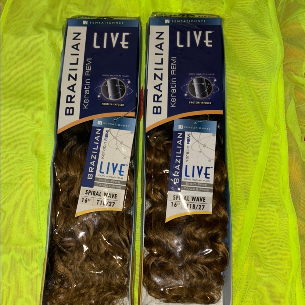 Brazilian Remi Spiral Wave Hair 2packs Extensions(new)
